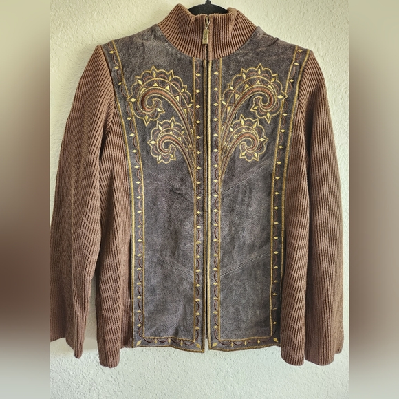 NWT BoB Mackie Zip Up Embroidered Jacket XS - Picture 1 of 7